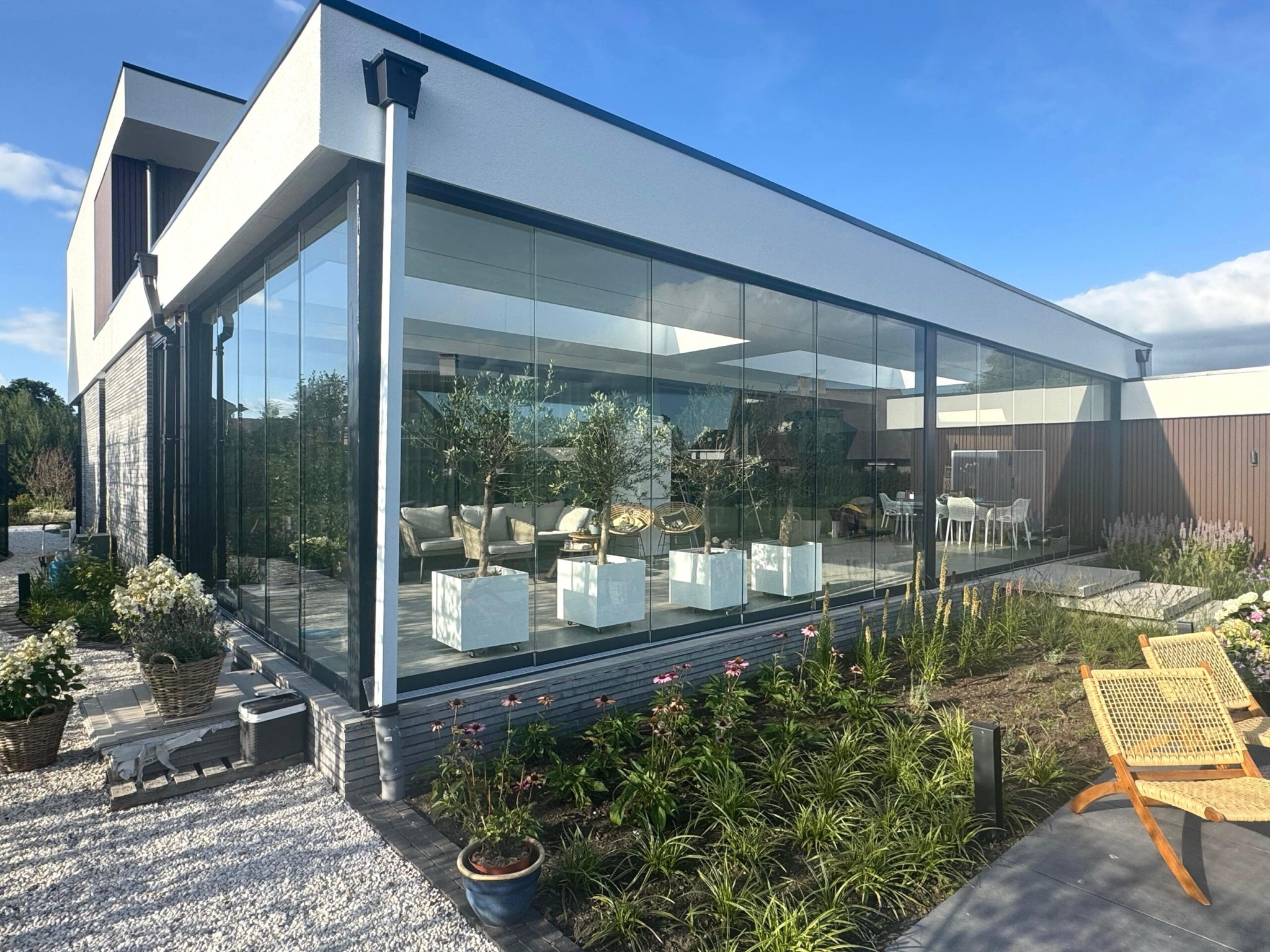 Glazen schuifwanden — voorbeeld 6